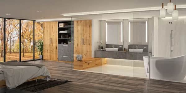 Echtholz Wellness im Schlafzimmer
